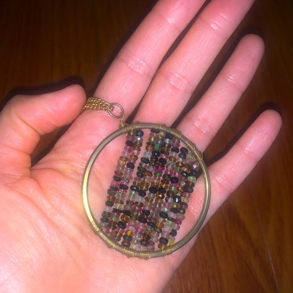 Nashelle multi colored stone necklace